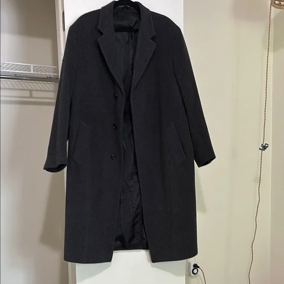 Ralph Lauren Long Grey Coat - Picture 1 of 7